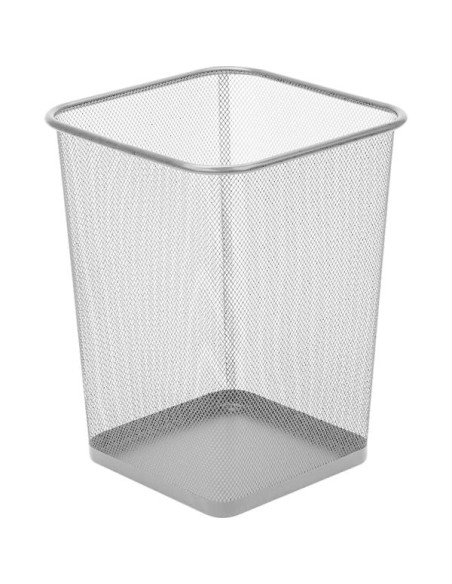 Paberikorv deVENTE 27x20x30.5cm kandiline metallist hõbe