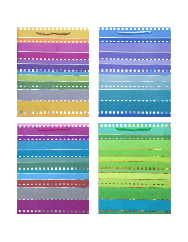 Paper gift bag "deVENTE. City Glam" vertical, size 18x23x8 cm, foil embossed, paper 210 g/m², assorted, 4 designs