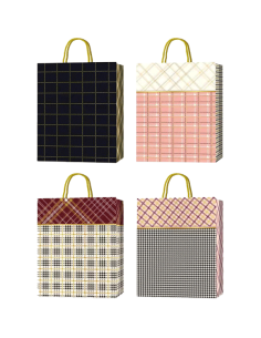 Kinkekott deVENTE Classic Check 31x42x12 cm, 210 g/m², 4 kujundust