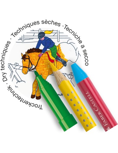Faber-Castell Banner roll "pony farm", self-adhesive, length 3.2 m, suitable for all colouring products