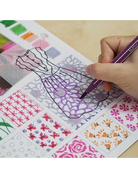 Värvi Ise pildid StickN Little Designer Activity Book - Vanilla Garden
