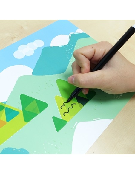 Pildiraamat StickN Give it a Stick - Triangles Age 3+