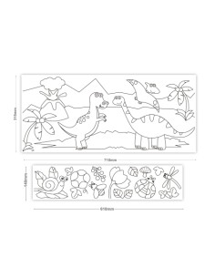 Värvi Ise pildid StickN 315x3550mm + 140x2440mm Dinosaur/Insect - Twin 2