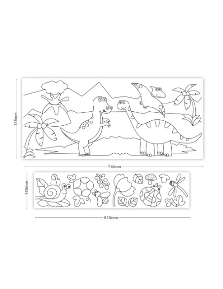 Värvi Ise pildid StickN 315x3550mm + 140x2440mm Dinosaur/Insect - Twin