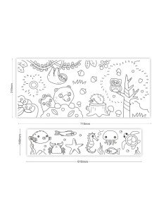 Värvi Ise pildid StickN 315x3550mm + 140x2440mm Furry Friends/Sea Life