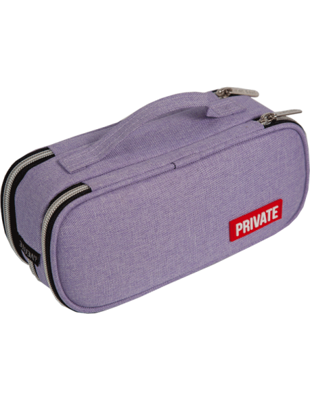 Pencil Case deVENTE "Private", Oval, 22x9x8 cm, Purple