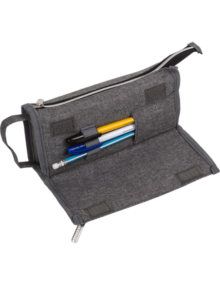 Pencil Case deVENTE "Private", Rectangular, 21x10x7.5 cm, Grey