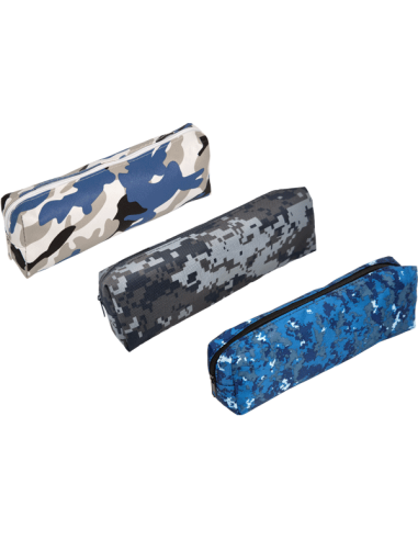 Пенал "Attomex. Camouflage" 20x7x3,5 см, прямоугольный, на молнии, искусственная кожа с рисунком, ассорти 3 дизайна