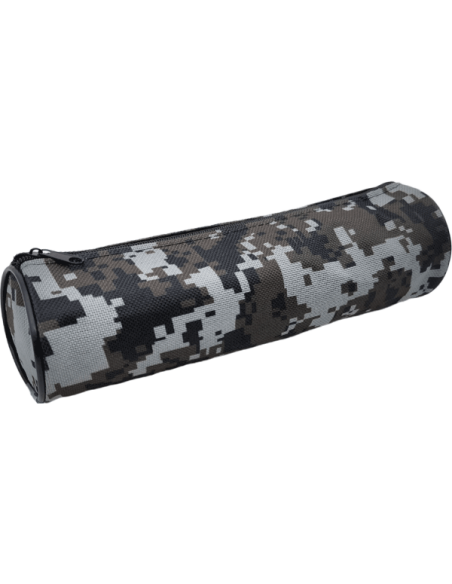 Пенал "Attomex. Camouflage" 21x7x7 см, круглый, искусственная кожа с рисунком, на молнии, ассорти 3 дизайна