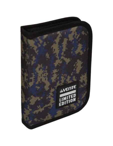 Пенал "deVENTE. Military" 20,5x13,5 см, одностворчатый прямоугольный, на молнии, текстильный