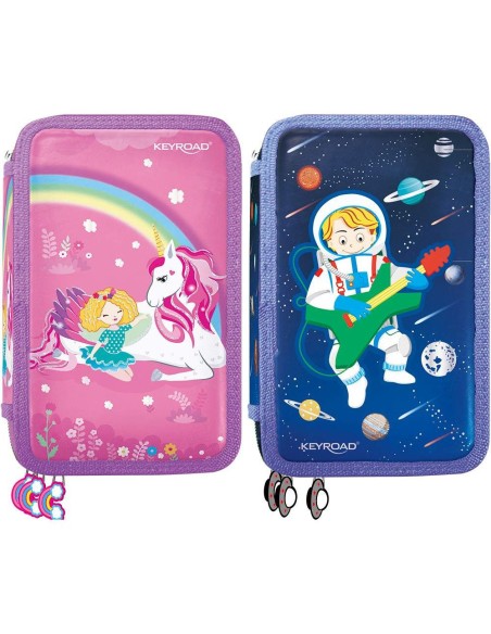 3 zipper pencil case - 52pcs included