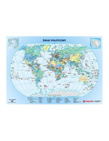 Desk mat Panta Plast Worldmap 59,5x36,5cm