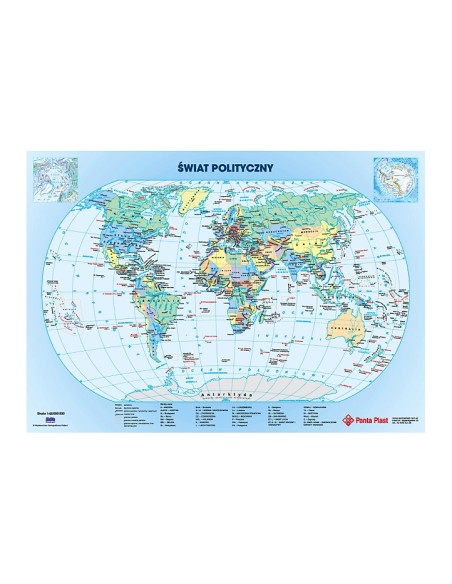 Desk mat Panta Plast Worldmap 59,5x36,5cm