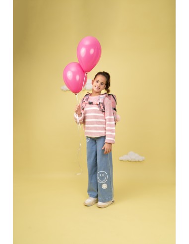 Ergonomic Schoolbag Belmil 405-41/AG Ballerina Black Pink