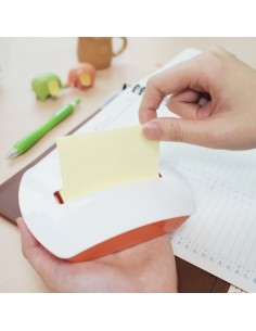 Märkmepaberihoidja StickN 21368 valge/oranz + 1tk märkmepaberit-Z