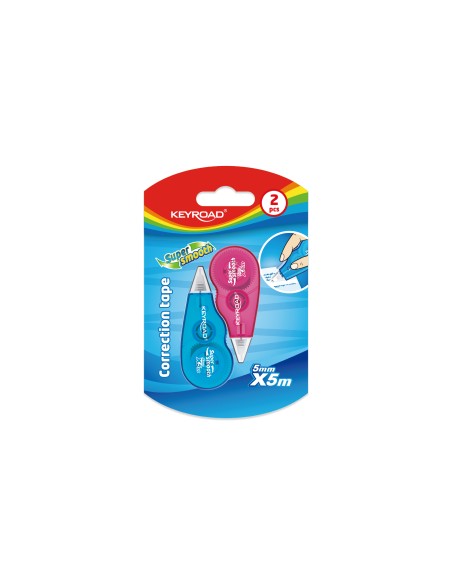 mini PET correction tape, 5mm x 5m, 2pcs/blister card