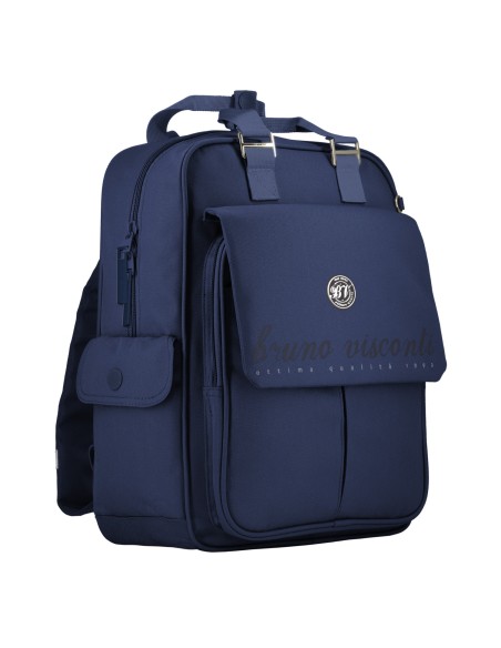 Backpack. Material: 100% polyester fiber. Zipper width 8 mm, puller 5 cm. Measurement: 29x38x14 cm.