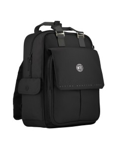 Backpack. Material: 100% polyester fiber. Zipper width 8 mm, puller 5 cm. Measurement: 29x38x14 cm.