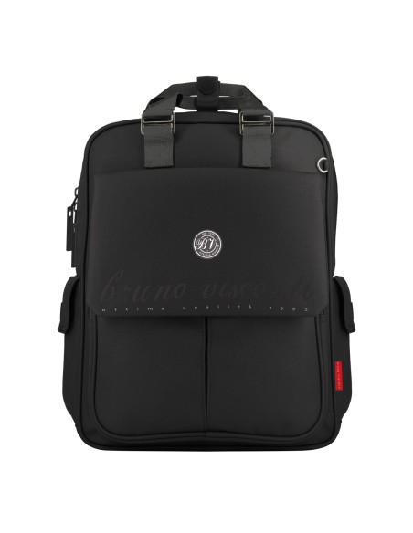 Backpack. Material: 100% polyester fiber. Zipper width 8 mm, puller 5 cm. Measurement: 29x38x14 cm.