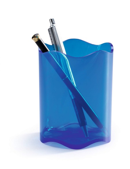 *Pen cup Durable Trend transparent indigo