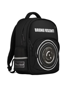 Seljakott Bruno Visconti Objektiiv ergonomiline, must