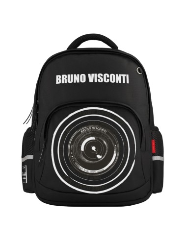Seljakott Bruno Visconti Objektiiv ergonomiline, must