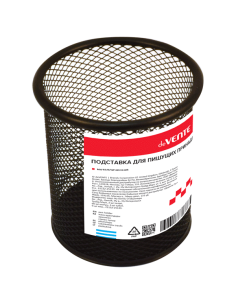 Pliiatsitops deVENTE metallist 9.5x9.5x10.5cm must ümmargune