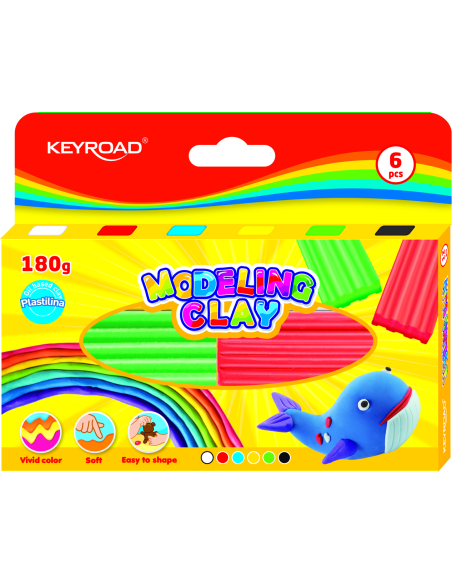180g (6colors) modeling clay in box