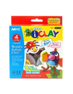 Modelleerimismass Amos iClay 18g x 4-värvi