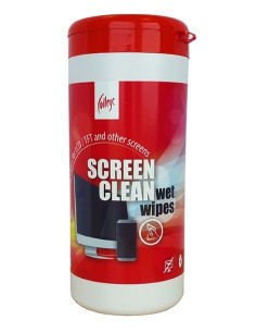 Screen Clean College. Wet Wipes. Wet Cleaning Wipes For Lcd/Tft And Other Monitors, 100pcs