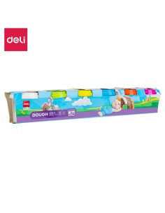 Modelleerimismass DELI 6-värvi heledad värvid