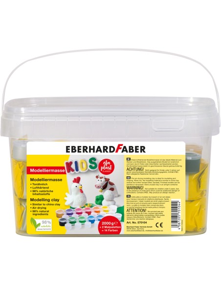 EFA Plast Kids 2kg white + 14 paint pots