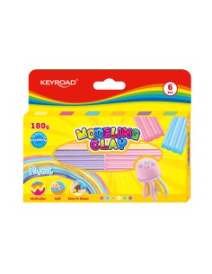 Modelleerimismass Keyroad 6-värvi pastellvärvid