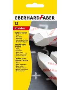 Kriit EberhardFaber 12tk/pk kandiline valge
