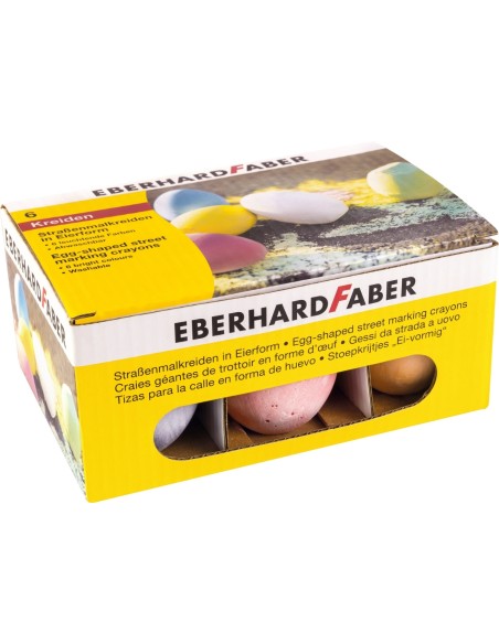 Asfaldikriit EberhardFaber 6tk/pk muna värviline