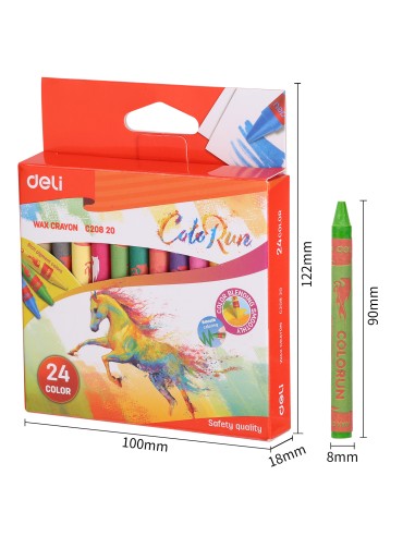 Wax crayon 24 colors ASST.