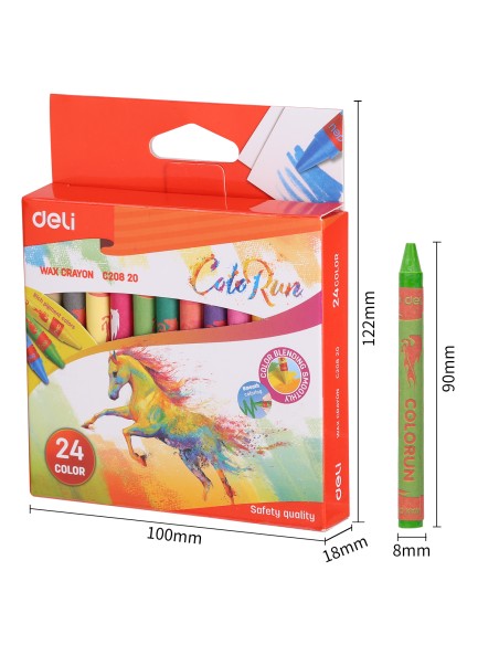 Rasvakriidid DELI Colorun 24-värvi