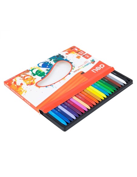 Plastic Crayon Deli 24 colors assorted