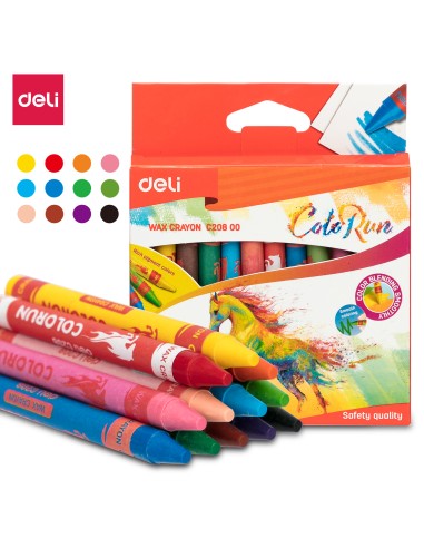 Wax crayon 12 colors ASST.