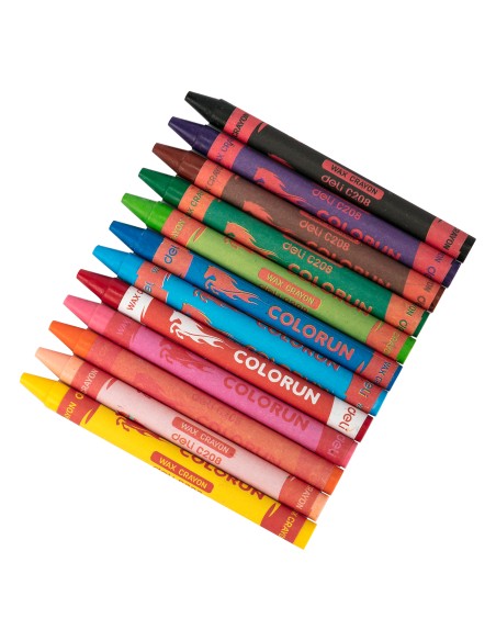 Wax crayon 12 colors ASST.