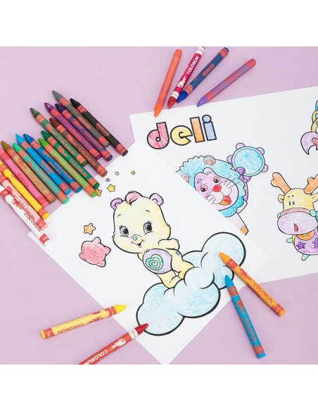Wax crayon 12 colors ASST.