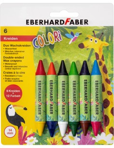 Rasvakriidid EberhardFaber Colori Duo 6-värvi