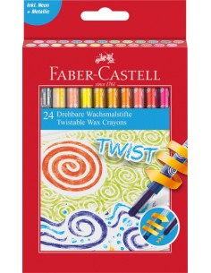Rasvakriidid Faber-Castell keeratavad 24-värvi