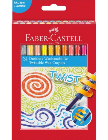 Rasvakriidid Faber-Castell keeratavad 24-värvi