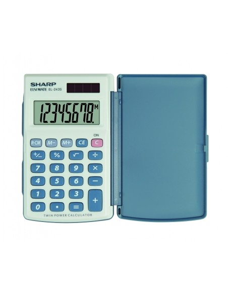 Taskukalkulaator Sharp EL-243S hõbe