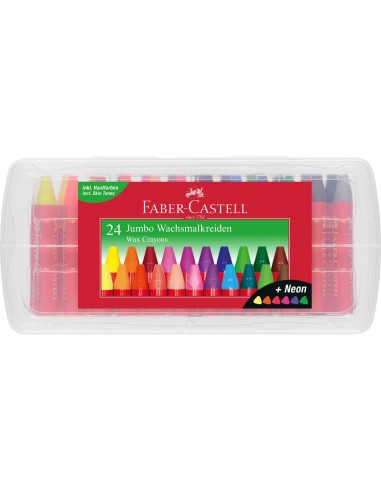 Rasvakriidid Faber-Castell Jumbo kolmekandilised 24-värvi