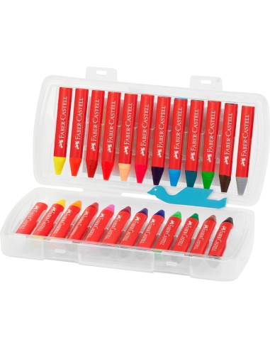 Rasvakriidid Faber-Castell Jumbo kolmekandilised 24-värvi