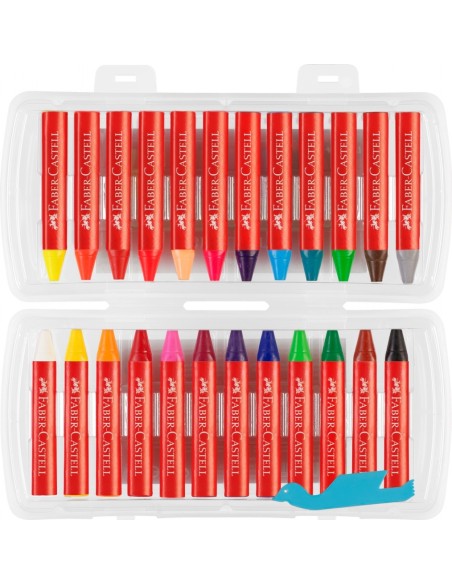 Rasvakriidid Faber-Castell Jumbo kolmekandilised 24-värvi