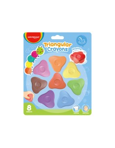 Kids triangular wax caryon 8colors/blister card