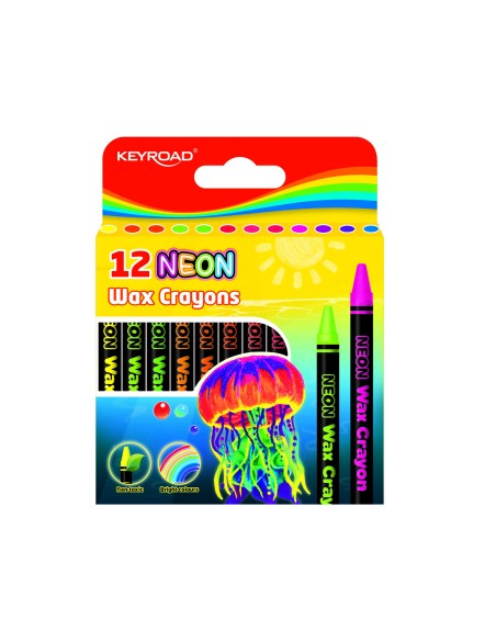 Rasvakriidid Keyroad 8mm Neon, 12-värvi